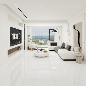 Carreaux <span class=keywords><strong>de</strong></span> sol en céramique en porcelaine effet marbre blanc vitrifié résistant aux acides 600x600 60x60 pour le sol du salon <span class=keywords><strong>de</strong></span> la maison 60x60 - Product Image 5