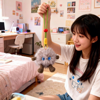 Robot en peluche compagnon émotionnel IA transfrontalier, mini-poupée, rembourrage en coton PP, emballage en boîte colorée, sac d'accessoires haut de gamme tendance