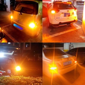 Con ventola T20 25W 2500LM ambra LED indicatori di direzione di Backup lampadina posteriore No Hyperflash P21W 1156 Bau15s Py21w 7440 Lada <span class=keywords><strong>Dacia</strong></span> Acura - Product Image 6