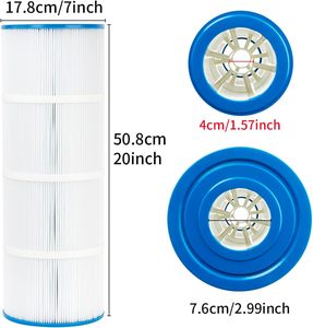 2 filtros <span class=keywords><strong>de</strong></span> <span class=keywords><strong>piscina</strong></span> CCP320 compatibles con Clean Clear Plus 320 817-0081 C-7470 FC-1976 80 Sq. Cartucho Ft - Product Image 2