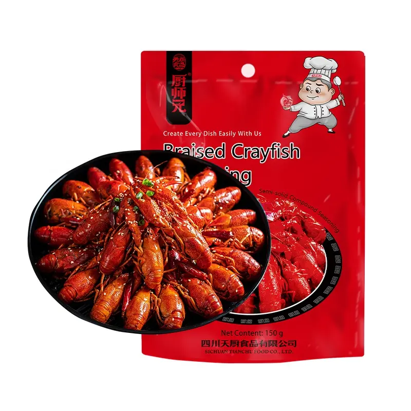 Tianchu 150g Chinese Summer Hot Sales Braised Crayfish Seasoning Sauce Chinese Food Condiment Delicious Spicy Crayfish Seasoning
