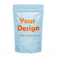 Pochette debout personnalisée à impression numérique, résistante à l'humidité, pour poudre de protéines, mélange de crêpes, faible MOQ, qualité alimentaire, finition mate, fermeture éclair refermable