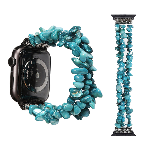 2022 New Arrivals Bohemian Style Bead Strap for Iwatch 7/6/5/4/3/SE Elastic Fashion Women Watch Band