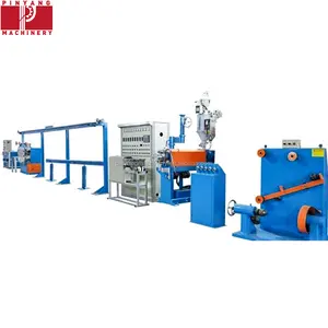 Dongguan Pinyang PVC insulation copper wire extruder machine / Lan Cable Drawing and insulating Tandem Production Line