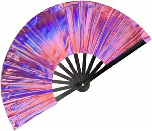 Ventilador Holográfico Láser a Color de 13 Pulgadas Guan Sen, Decoración y Regalo Ecológico para Bodas, Técnica Pintada a Mano - Product Image 3