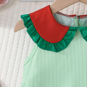 ชุดเดรสลำลองคอปกตุ๊กตาน่ารักสำหรับเด็กผู้หญิงพร้อมลายแตงโม ชุดเดรสแฟชั่นสำหรับเด็กพร้อมกระเป๋าสำหรับเด็กทารก - Product Image 4