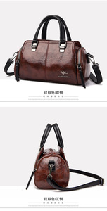 Fashion Handbag New Women PU Leather <b>Bag</b> Large Capacity Shoulder <b>Bags</b> Casual Tote Leather Handbag - Product Image 4