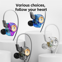 QKZ AK6 Ultra Earphone Dinamis In-Ear Monitor Berkabel dengan Kontrol dan Mikrofon Headphone Olahraga