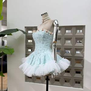 Abito Mini Senza Spalline da Donna, <span class=keywords><strong>Stile</strong></span> Impero Sexy con Stampa e Gonna <span class=keywords><strong>Retrò</strong></span>, <span class=keywords><strong>Abbigliamento</strong></span> di Alta Qualità all'Ingrosso - Product Image 2