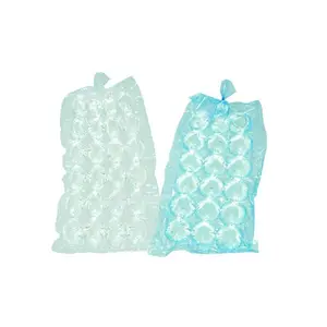 Sacchetto del congelatore per il congelamento del ghiaccio in plastica ldpe usa e getta sacchetto di ghiaccio per cubetti di imballaggio freezen con manico
