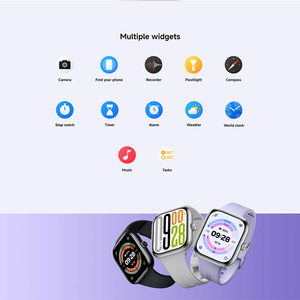 สมาร์ทวอทช์หน้าจอ AMOLED ทรงสี่เหลี่ยม สายซิลิโคน ระบบสัมผัส ติดตามกิจกรรม สำหรับทุกเพศ ขนาด 41-43 มม. - Product Image 6