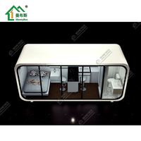 Conteneur pre-plucked portable de luxe, pack plat modulaire extérieur, cabine de bureau, pod de bureau pour apple, jardin