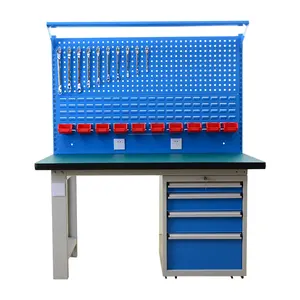 Durable double dental technician ergonomic lab electronics drawers workbench