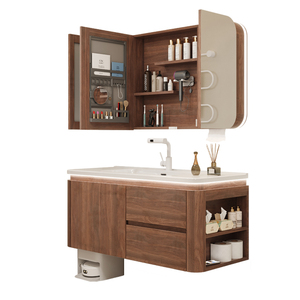2025 chất lượng hàng đầu tùy chỉnh sang trọng Vanity Set phòng tắm hiện đại Thiết kế tủ quần áo 70cm-120cm Bath Vanity tủ với Gương thông minh - Product Image 3