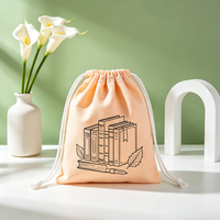 Sacs à cordon pliables en toile recyclée, imprimés sur mesure, motif dessin animé, pochettes de rangement simples pour produits de boutique