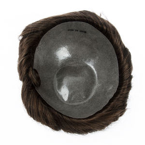 Sistema Capilar Masculino de Cabello Humano 100% Indio, 0.08-0.10, Reemplazo de Cabello para Hombres, Tupé con Base de PU Fina - Product Image 1