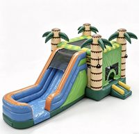 Toboggan Gonflable Commercial Extérieur en PVC Palm Tree Tropical FUN BOUNCE