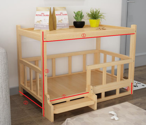 2023 חם למכירה יוקרה עמיד לסביבה ידידותית גדולה מיטת כלב עץ מלא ספה מעץ מלא חתול חתול וכלב בית מיטה - Product Image 5