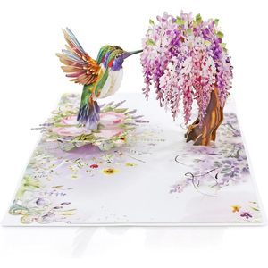 3D Floral Pop-Up Birthday Card for Women Valentine Greeting Card for Wife & Mum <b>Gloss</b> Lamination Digital Printing - Product Image 6