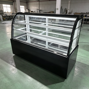 <span class=keywords><strong>Vitrine</strong></span> à gâteaux en verre incurvé pour boulangerie, réfrigérateur à refroidissement par air à faible consommation et sans givre, <span class=keywords><strong>service</strong></span> OEM ODM, personnalisation du logo et de la taille - Product Image 5