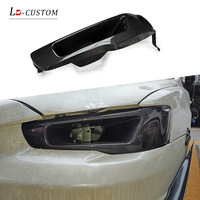Cubierta de Faro de Fibra de Carbono para Mitsubishi EVO Lancer EX, Modificación y Mejora Exterior, Decoración de Ojo Único