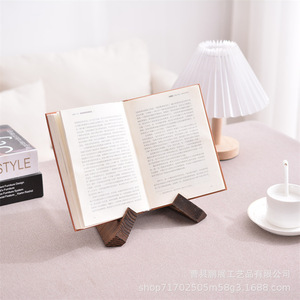 Wooden Recipe Shelf <b>Bookend</b> For Kitchen Desk Display Stand With Two Layers And Landmark Shape - Product Image 5