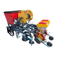 Semoir à rouleaux à deux rangs / Semoir à maïs à paillage plastique à deux rangs / Machine de plantation multi-cultures avec étagère d'irrigation goutte à goutte