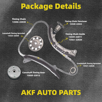 13506-22030 13050-22012 Car Engine 1ZZ Auto Engine Systems Timing Chain Kit with VVT Camshaft Timing Gear for Toyota 1.8L
