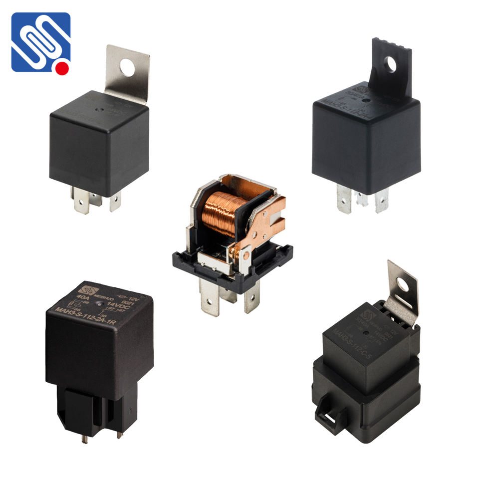 Meishuo MAH3-S-112-C-5 Heavy Duty 40Amp 5-Pin 12V DC Waterproof Auto Relay Miniature Size 10cm Harness Set Car Automotive