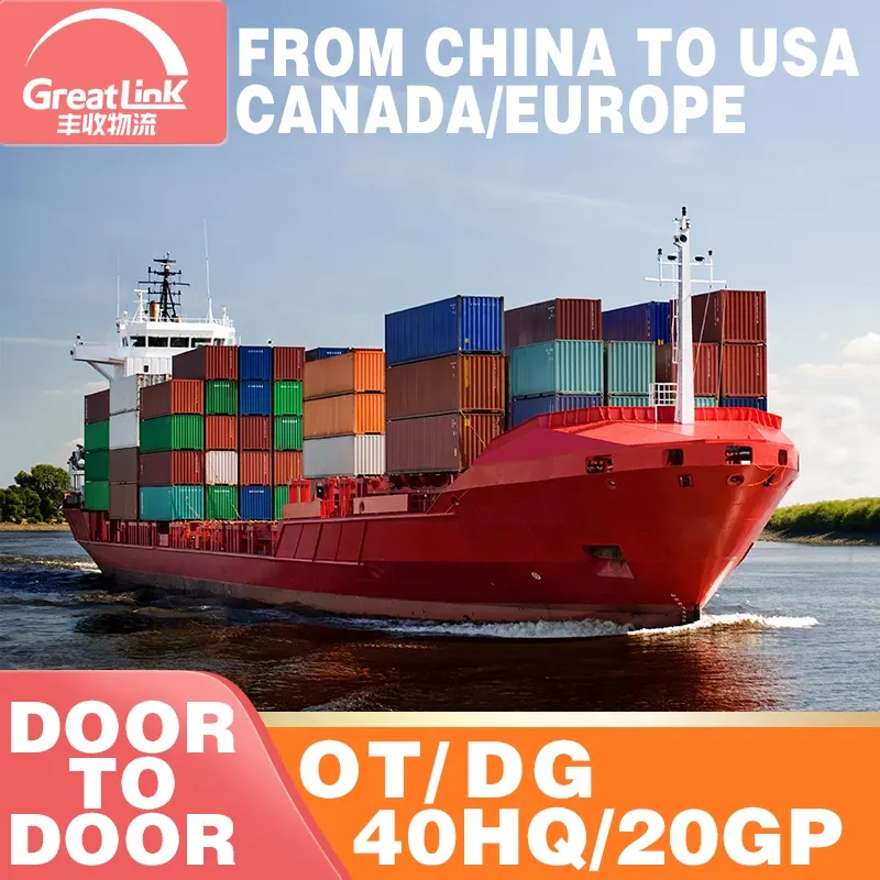 Great Link China ไปยังสหรัฐอเมริกา Bridgeport/green Bay /freeport, tx/evansville, IN/Grand Haven/Door to Door Sea freevarder