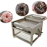 Machine d'enrobage de chocolat pour beignets Machine semi-automatique d'enrobage de chocolat pour beignets Machine d'enrobage de chocolat au sol