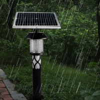 Lámpara Solar Antimosquitos, Trampa con Atrayente para Insectos, Lámpara Ecológica para Jardín