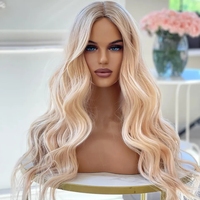 Wig rambut Rusia akar gelap warna Platinum rambut palsu atas renda ditarik ganda gaya Kosher Yahudi kutikula tidak terlihat simpul atas