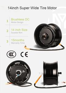 Motor de buje BLDC personalizable para motocicleta, para neumático súper ancho de 14 pulgadas-7.5, con llanta desnuda - Product Image 6