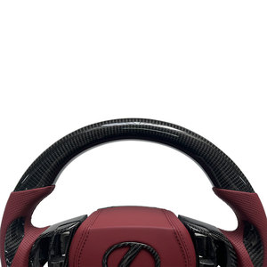 Accesorios para Auto: Volante de Cuero Rojo y Fibra de Carbono para <span class=keywords><strong>Lexus</strong></span> IS/ES/RC ES350 ES300 IS300 IS350 - Product Image 3