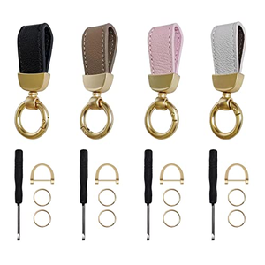 Porte-clés personnalisé en cuir PU, anti-perte, avec anneau en D, organisateur de clés pour hommes - Product Image 3