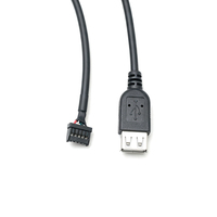 Câble de raccordement personnalisé USB AF vers DF51K 5S 2C avec boîtier terminal, faisceau de câbles noir de 265 mm, assemblage OEM ODM pour connexion d'alimentation de batterie