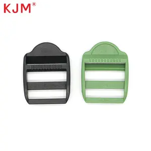 KJM Strong Pull Flat Plastic Tension Ladder Lock 25mm Pom Buckle Strap for Backpack Webbing Belts and Bags 20mm Size