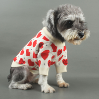Top di Vendita di Copertura Tenere In Caldo Inverno di Lavoro A Maglia Modello di Amore di Modo di Lusso Classico Cane di Animale Domestico del Maglione Ponticello