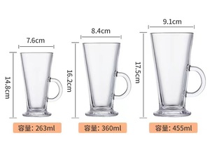 Taza de vidrio para café <span class=keywords><strong>con</strong></span> leche irlandés de 250ml, 350ml, 450ml, <span class=keywords><strong>con</strong></span> asa, taza de vidrio para bebidas y chocolate caliente de Arabia Saudita - Product Image 6