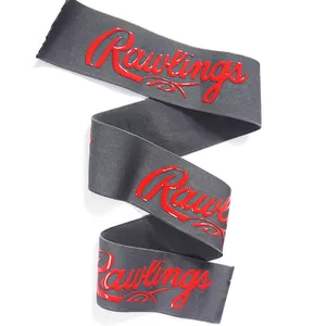 Cinturino elastico stampato in silicone con nastro adesivo in tessuto con logo personalizzato tessuto stampato elastico con cinturino in cotone