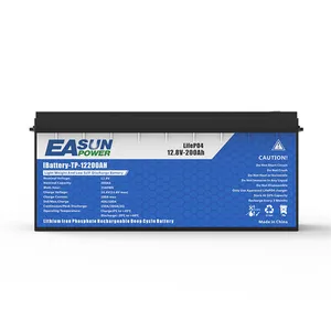 Easun แบตเตอรี่ลิเธียมไอออน12V 24V 48V 100Ah 400A 200A 150A แบตเตอรี่ลิเธียมไอออน12V 200ah