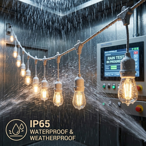 IP65 E26 E27 Outdoor Weatherproof 10M 14.4M 20M Commercial Grade <strong>Lights</strong> with Hanging Sockets <strong>String</strong> <strong>Light</strong> Warm White LED <strong>Bulbs</strong> - Product Image 2