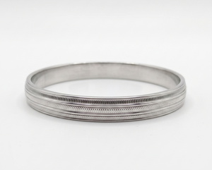 DIVYORO Silver Tone Textured Band <b>Copper</b> and Brass Kada for <b>Men</b> Modern Designer Cuff Bracelet Durable Fashion Jewelry Export - Product Image 2