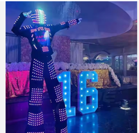 Prix usine LED vêtements lumineux Led Robot costume pour Performance LED Robot Cosplay Costume salle de bal spectacle vêtements luminescents
