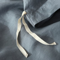 Parure de lit 3 pièces en lin français 100 % Oeko-Tex Nature, taille King, lavée à la pierre, comprenant drap et housse de couette