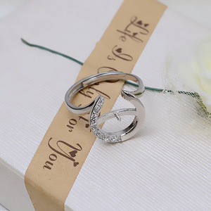 Anillo Abierto de Plata S925, Medio Redondo, Ajustable, para Mujer, Tallas 10-11, Accesorios para Joyería, Herramientas y Equipos - Product Image 4