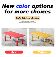 Liquidation : Ensemble de 6 tables et chaises d'étude en plastique colorées pour enfants