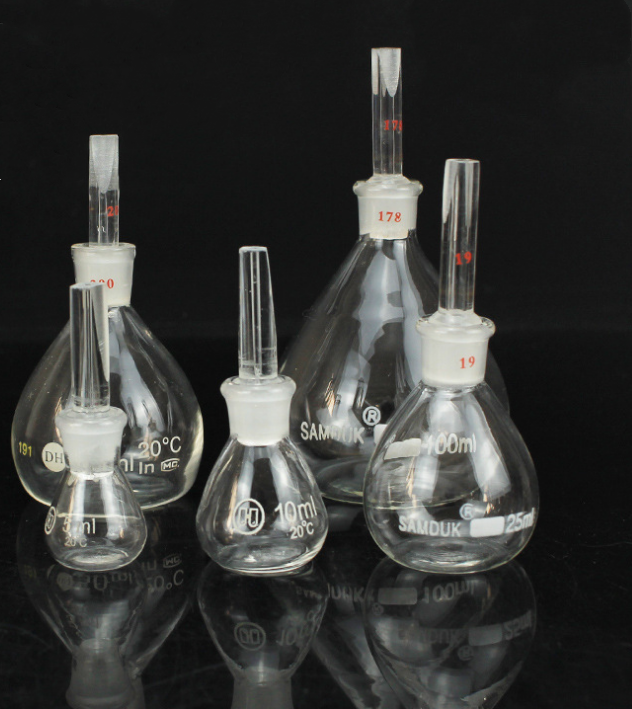 Picnometro In Vetro Con Tappo - Per Laboratorio, Misura Densità, Reagenti - 6x3.7cm - Foto 6