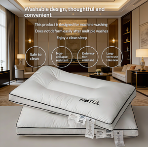 <span class=keywords><strong>Oreiller</strong></span> de cou minimaliste en coton écologique, personnalisé pour hôtels cinq étoiles, soutien lombaire, aide au sommeil, pour la maison - Product Image 4